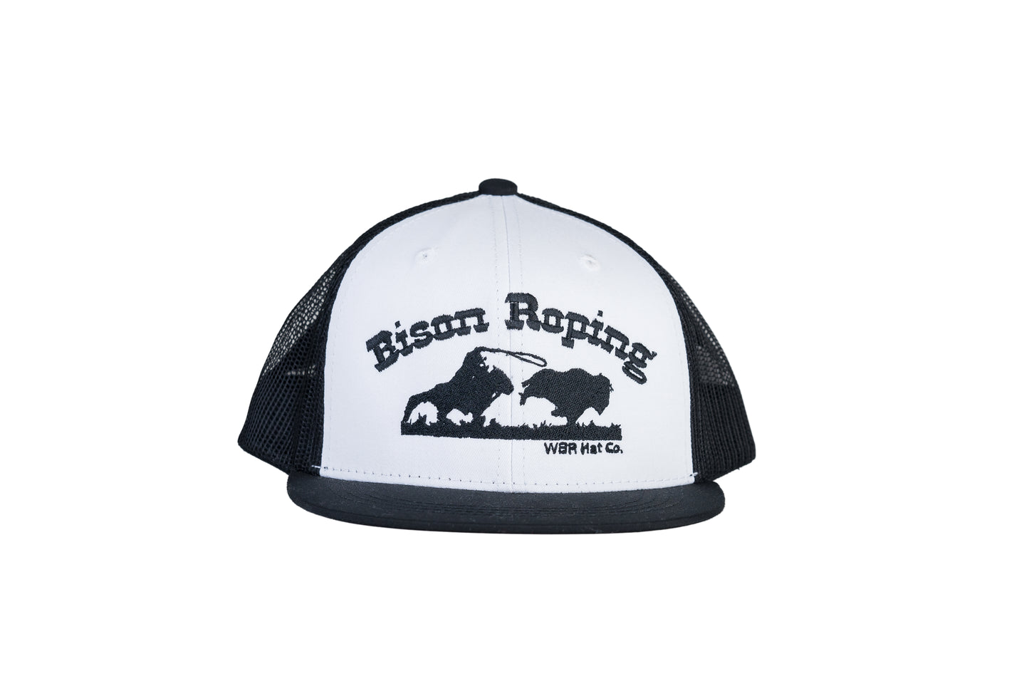 Youth - Bison Roping Black/White Snapback